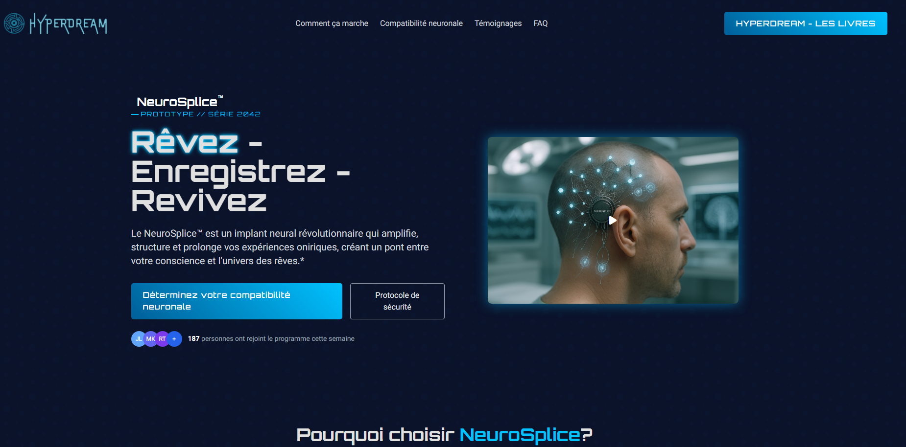 Capture du site Hyperdream