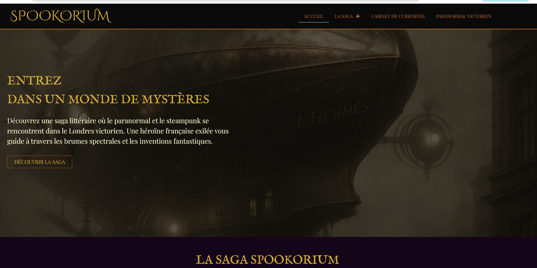 Capture du site Spookorium