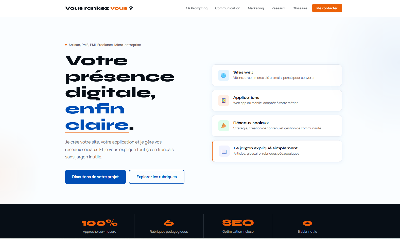 Capture du site Vous Rankez Vous ?